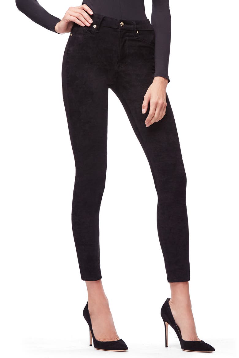 Good Legs Faux Suede Pants, Alternate, color, BLACK033