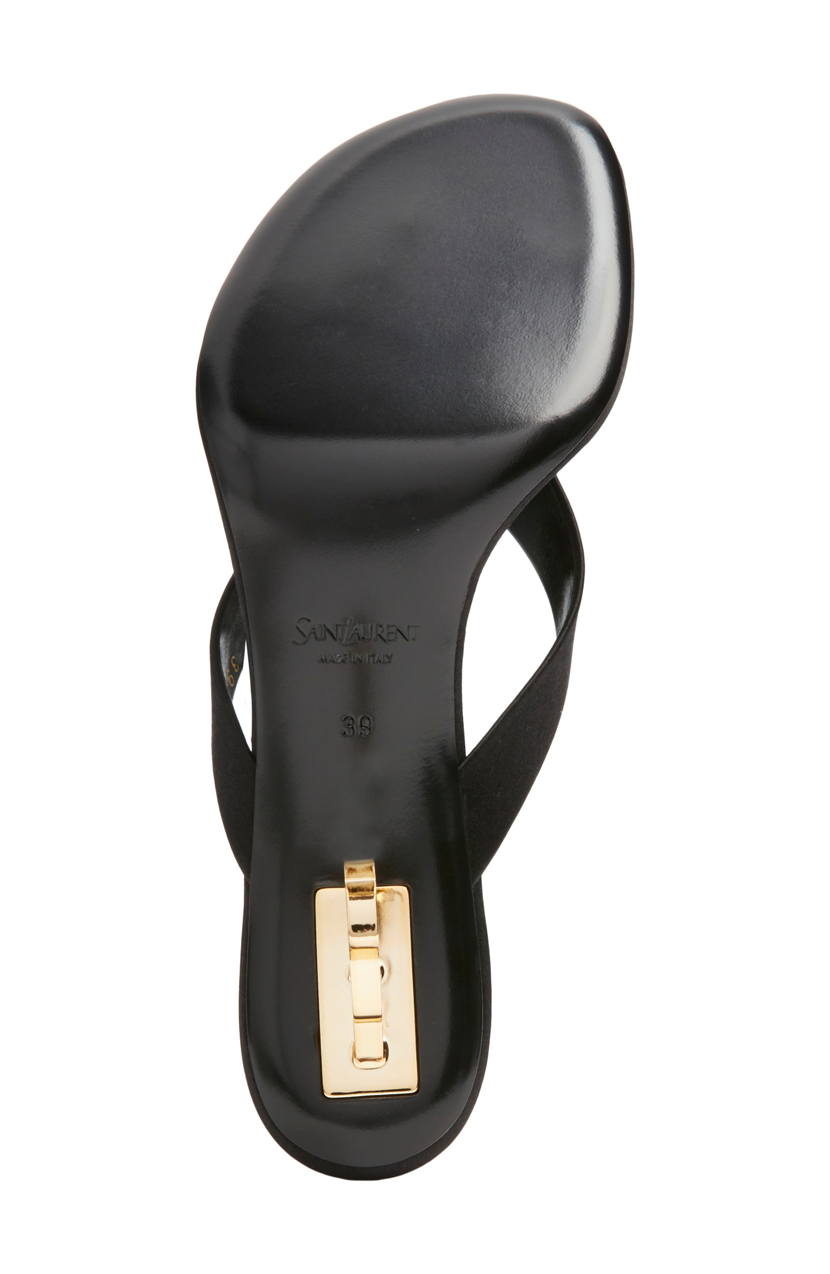 Saint Laurent Opyum Thong Sandal, Alternate, color, Black