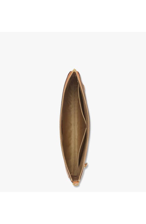 Mcm Diamond Wristlet Pouch In Visetos In Brown