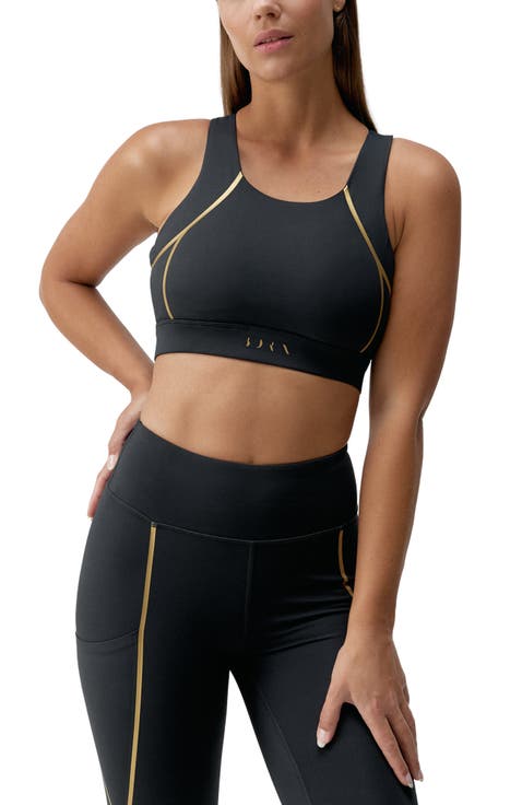 Gold Medium Support Performance Sport Top
