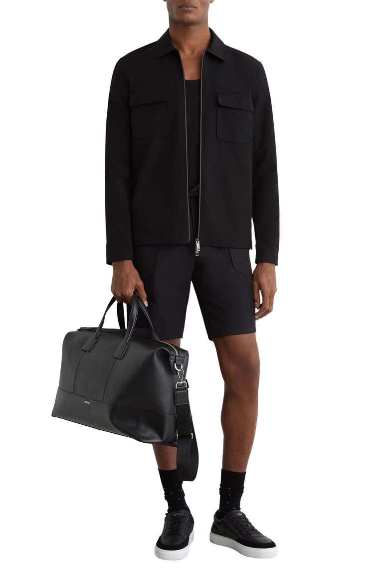 Ascend Zip-Up Shirt Jacket, Alternate, color, BLACK
