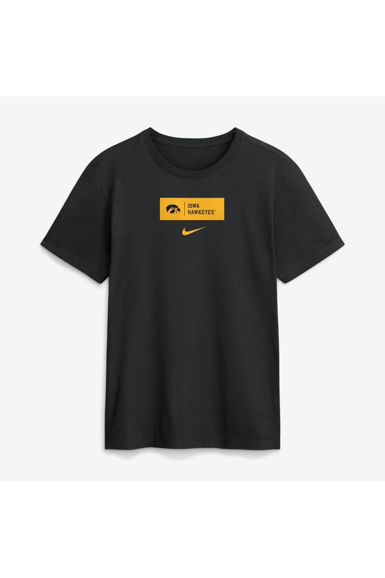 Men's Nike Black Iowa Hawkeyes Primetime Crew T-Shirt, Alternate, color, Black