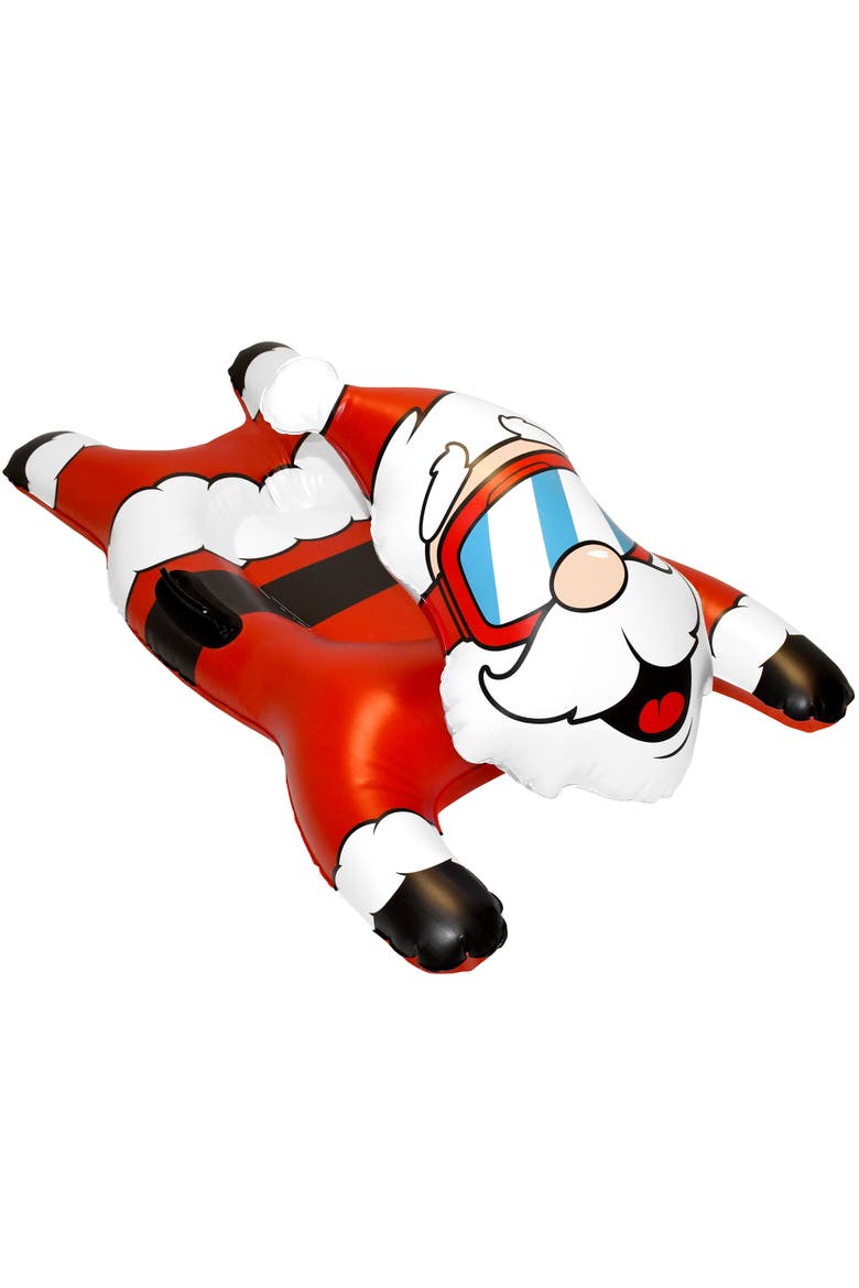 Santa Claus Racer, 54x36 Inch Snow Sled, 200lb Cap, Kids 8+, Main, color, Multicolored