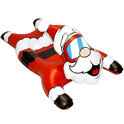 Santa Claus Racer, 54x36 Inch Snow Sled, 200lb Cap, Kids 8+