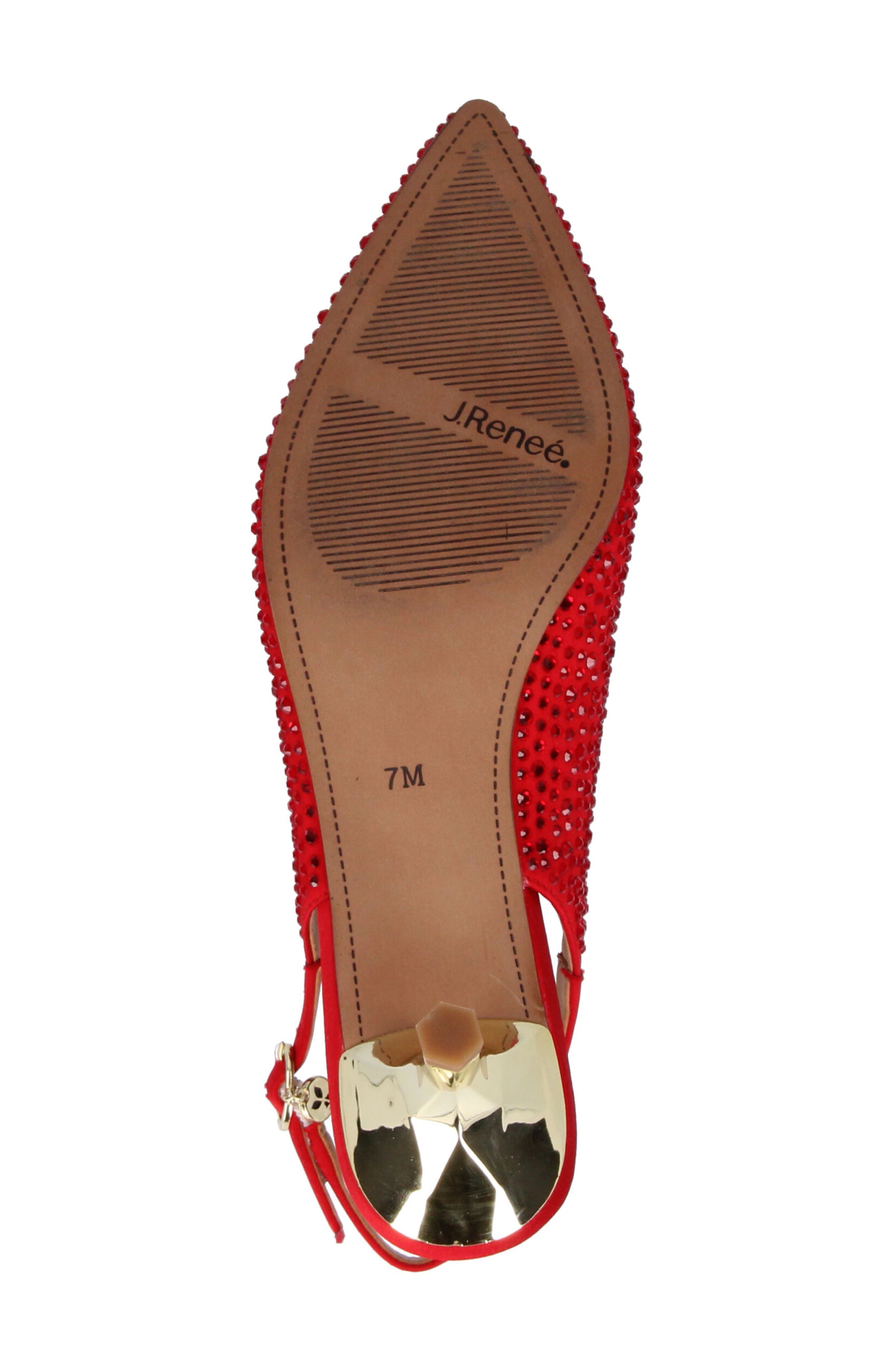 Ferryanne Pointed Toe Slingback Pump, Alternate, color, RED
