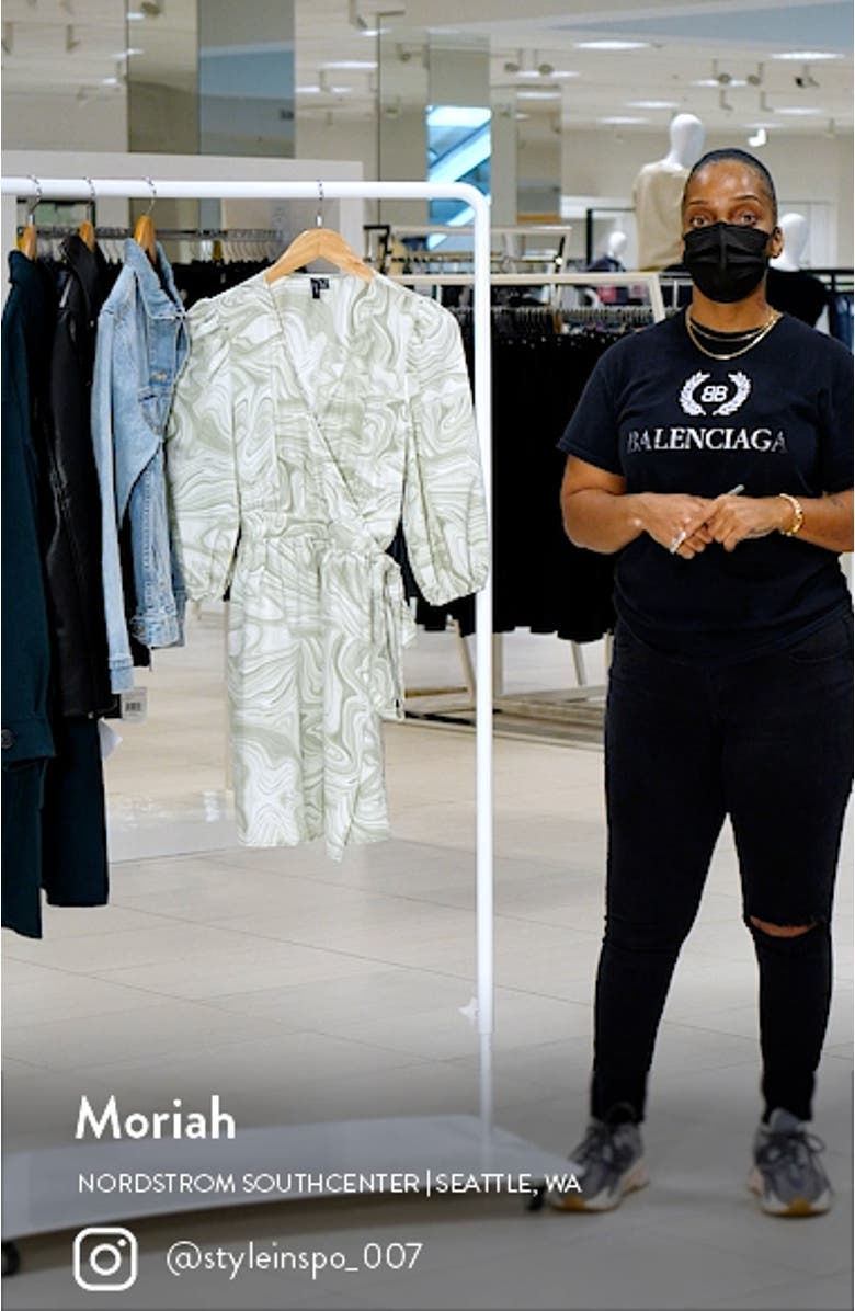 Juno Marbleized Wrap Front Dress, sales video thumbnail