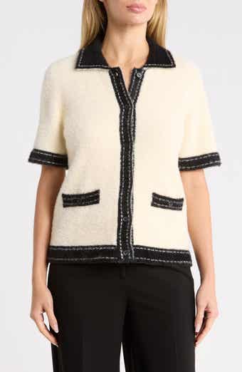 Two-Tone Cardigan Sweater