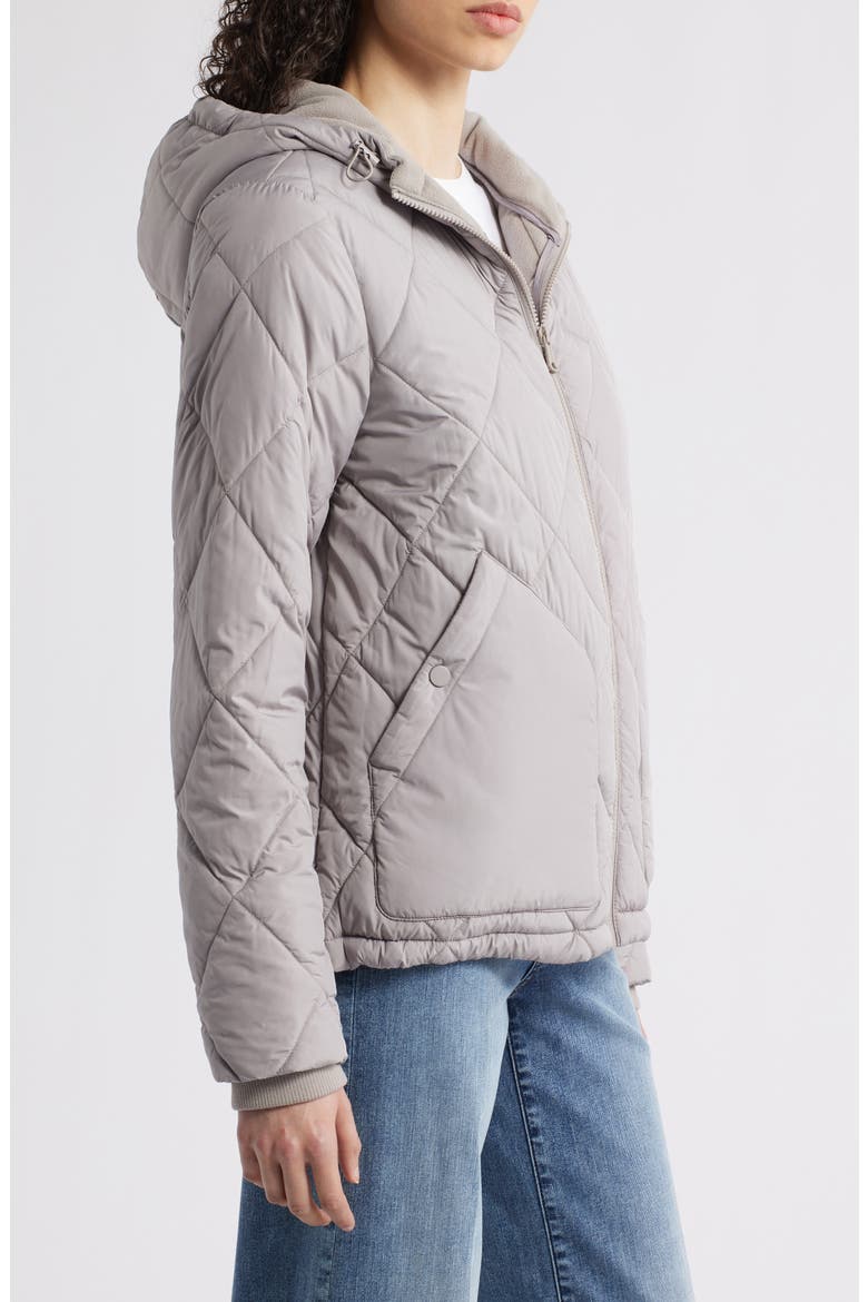 Quilted Packable Puffer Jacket, Alternate, color, ASH