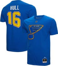 Mitchell & Ness Men's Mitchell & Ness Brett Hull Blue St. Louis Blues  Name & Number T-Shirt