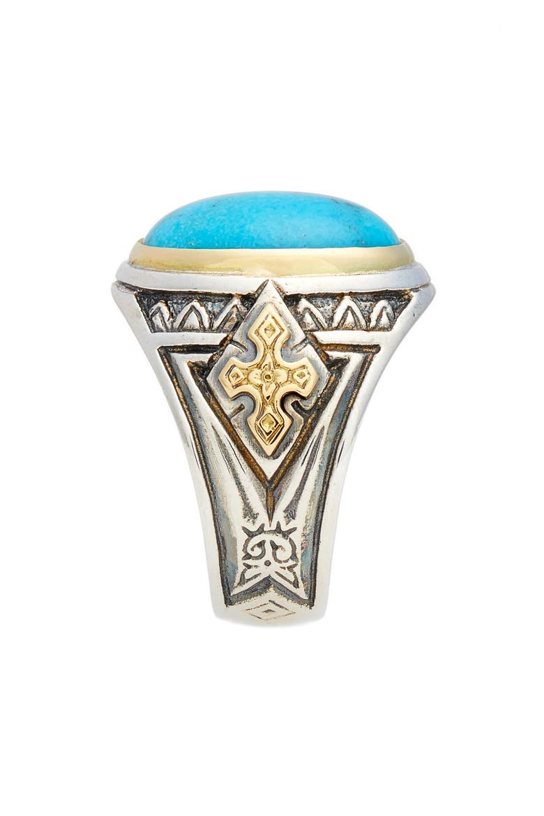 Heonos Turquoise Ring, Alternate, color, SILVER/ GOLD/ TURQUOISE