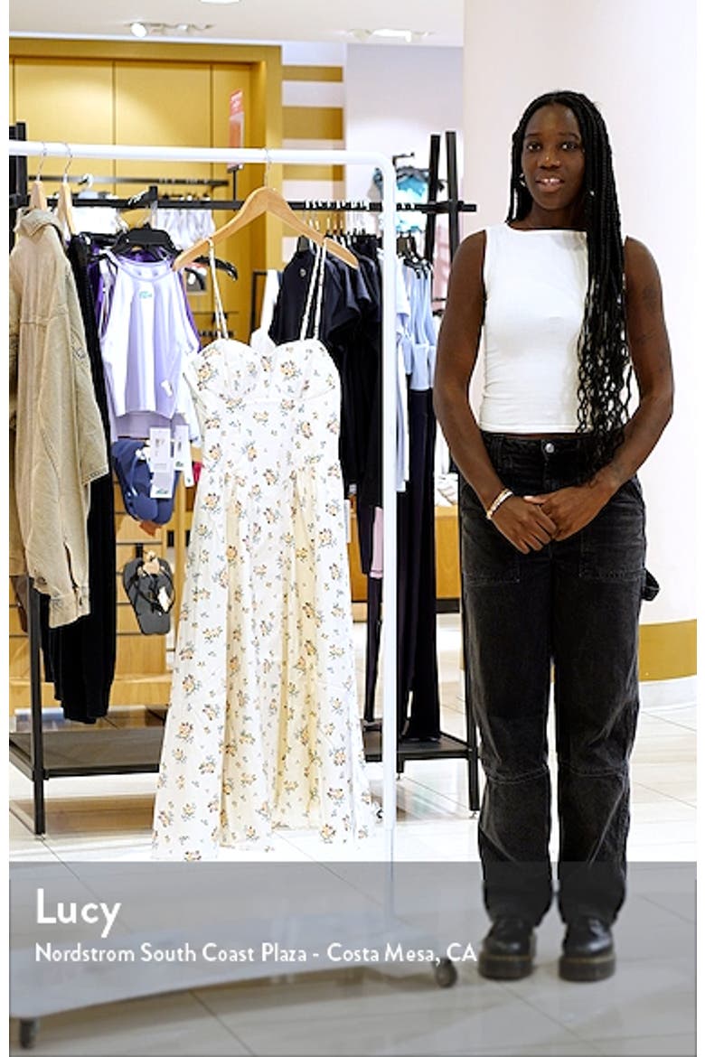 Floral Print Bustier Sleeveless Maxi Sundress video
