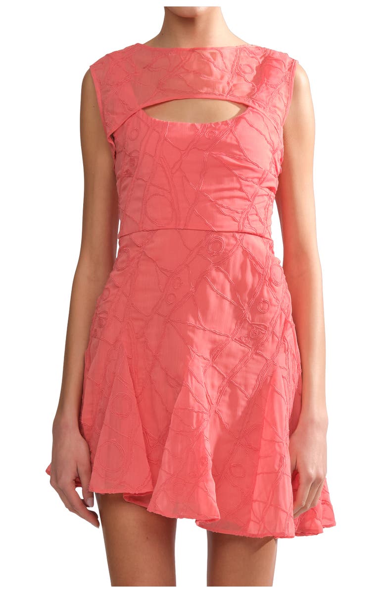 AMUR Quartz asymmetrical mini dress, Alternate, color, Aurelia