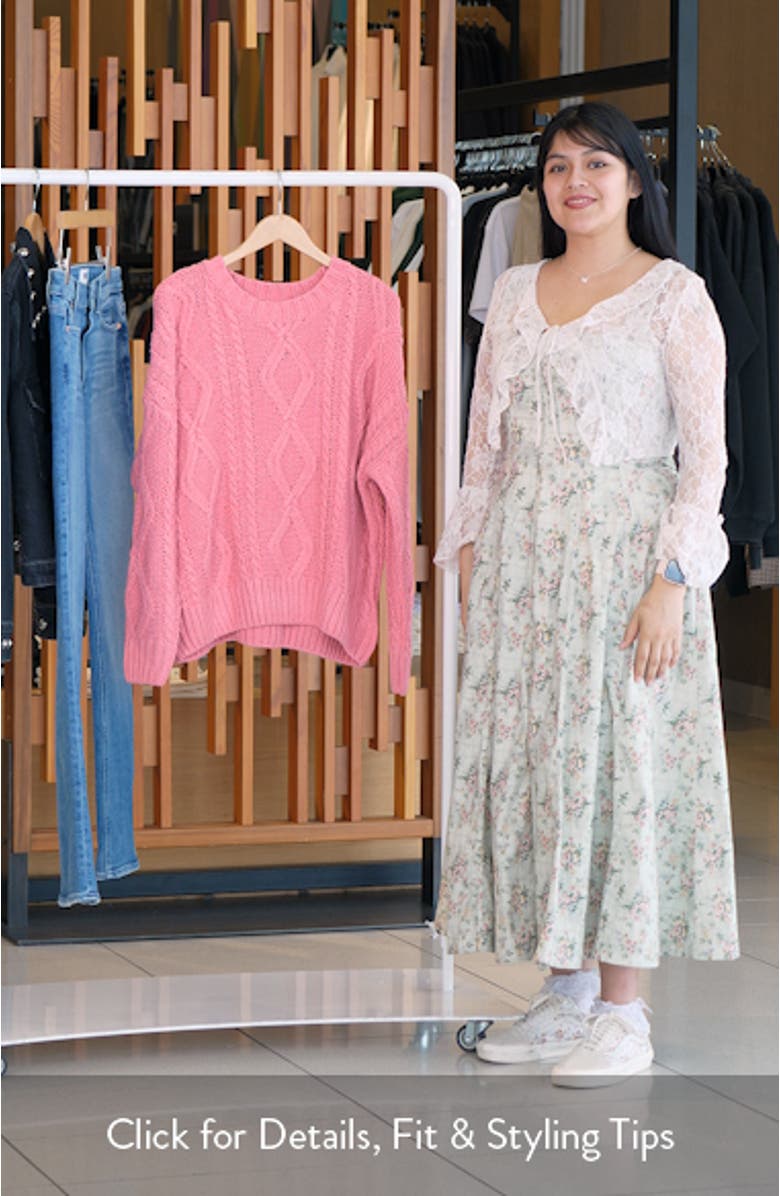 Anaya Cable Stitch Oversized Sweater, sales video thumbnail