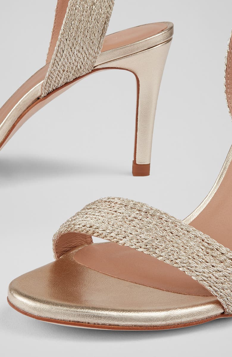 LK Bennett Ivette Metallic Sandal, Alternate, color, Gold