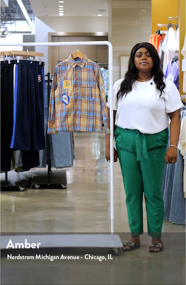 Kids' Plaid Snap-Up Overshirt, sales video thumbnail