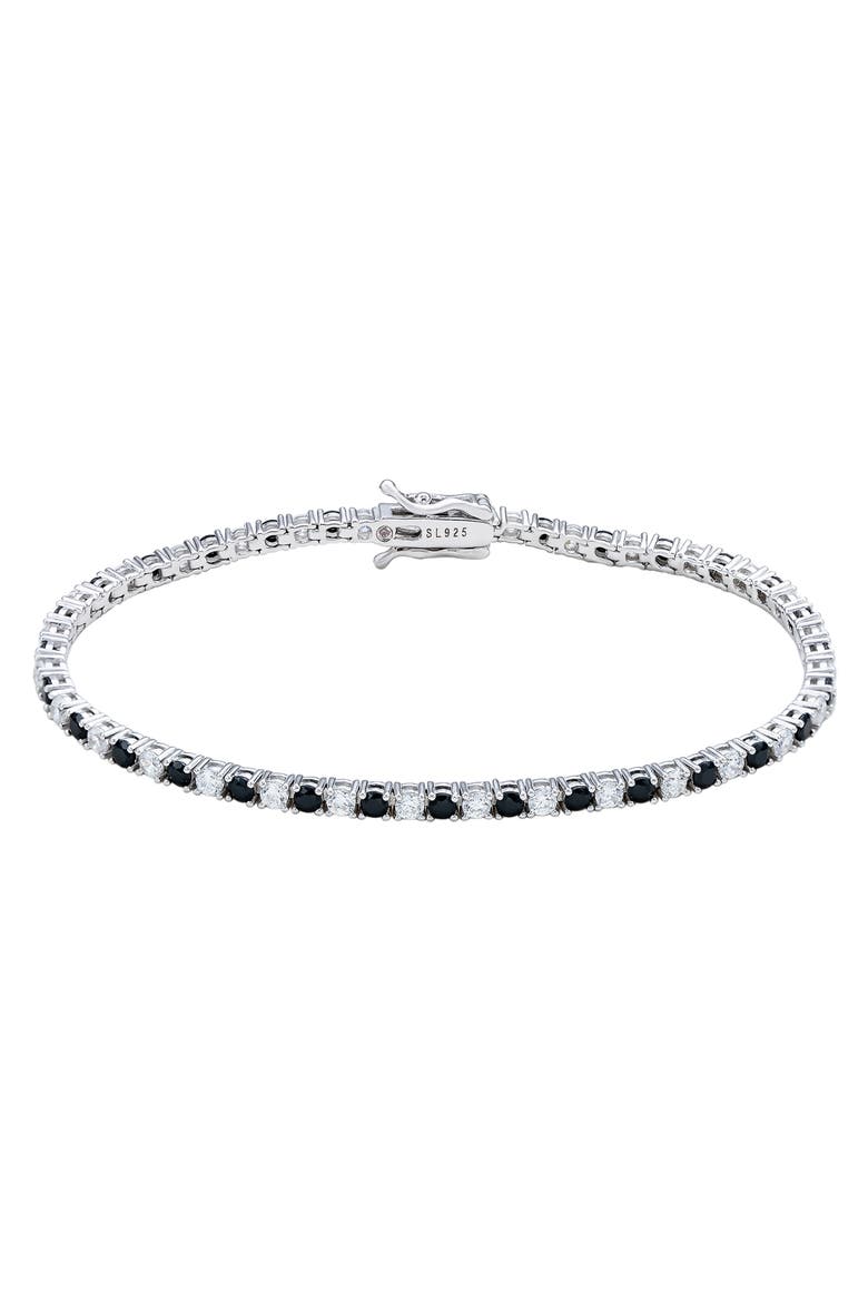 Pavé Tennis Bracelet, Main, color, BLACK