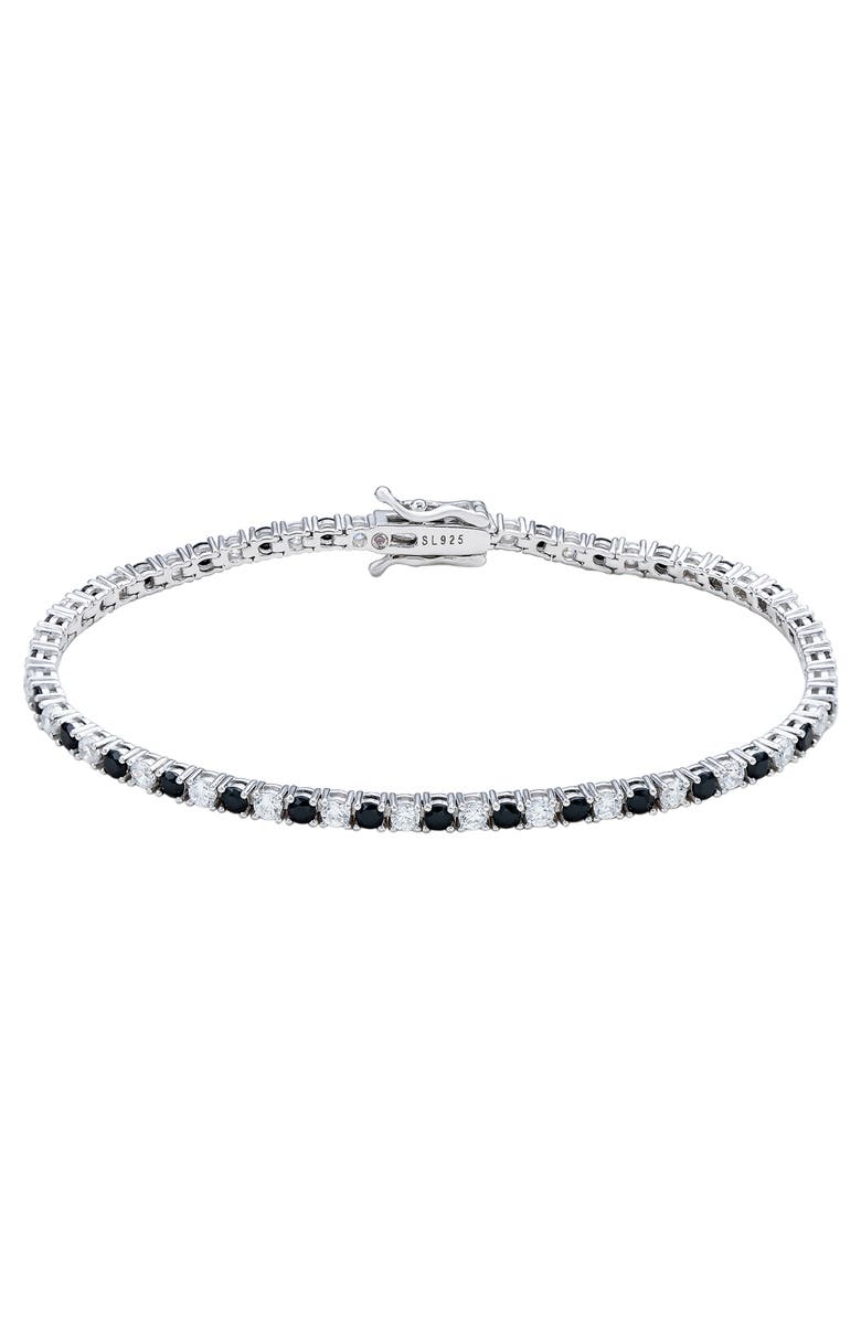 SUZY LEVIAN Pavé Tennis Bracelet, Main, color, Black