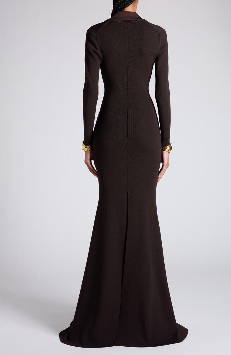 TOM FORD Long Sleeve Knit Body-Con Gown, Alternate, color, 