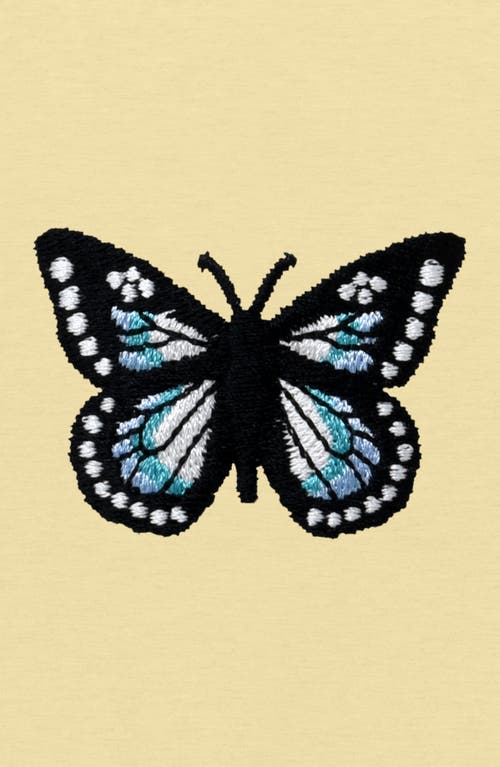 Dalix Womens Butterfly Midweight Hooded Sweatshirt In Yellow