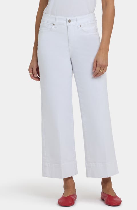 NYDJ Teresa High Waist Wide Leg Ankle Jeans (Regular & Petite)