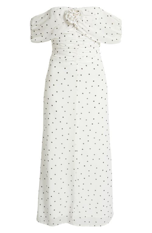 Wayf Mini Polka Dot Off The Shoulder Dress