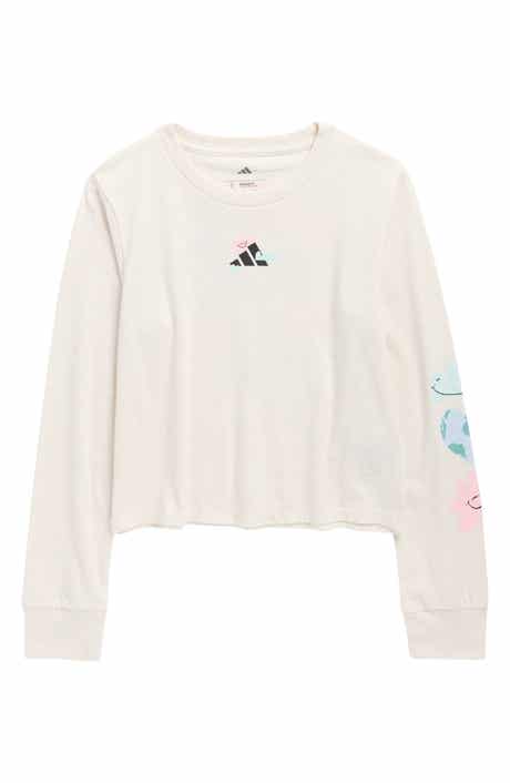 adidas Kids' Regular Fit Long Sleeve Logo Graphic T-Shirt