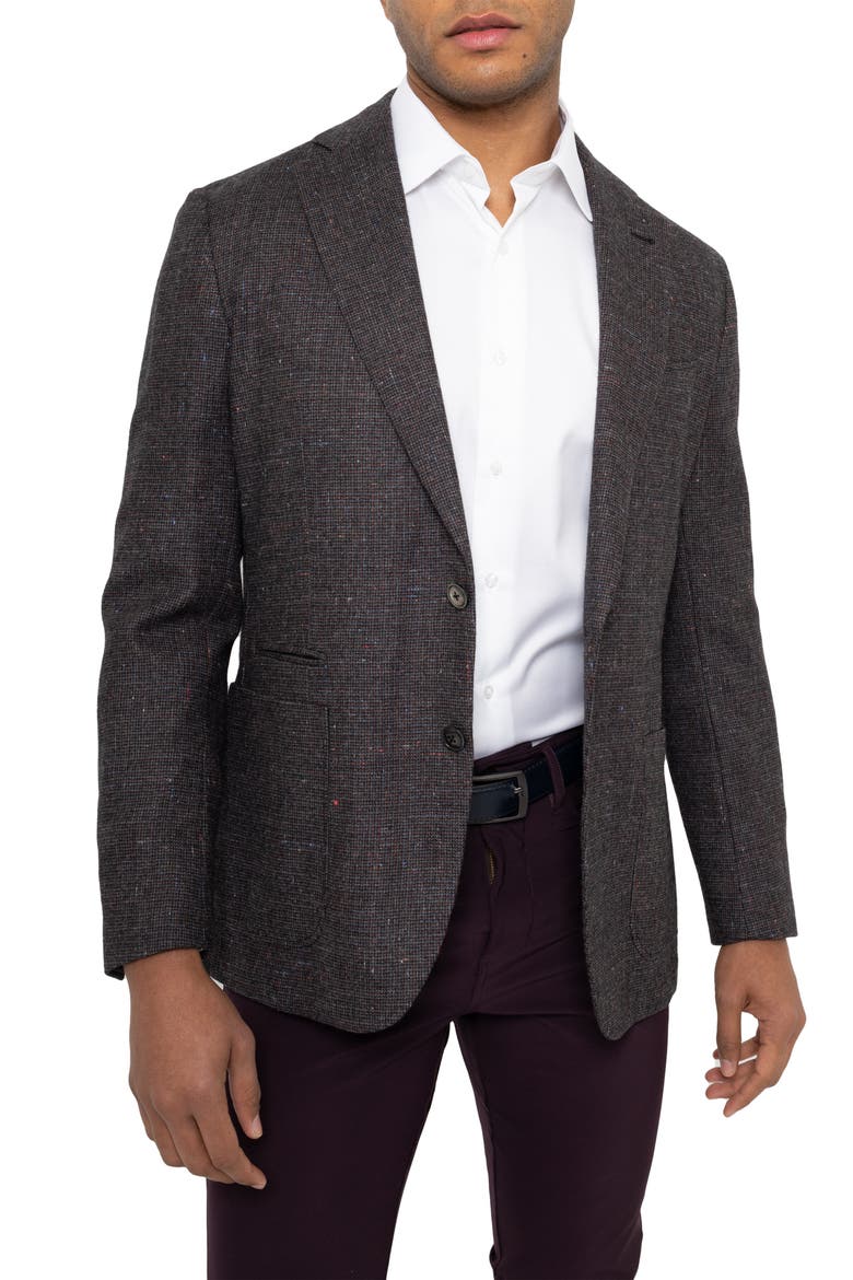 Two-Button Soft Shoulder Super Chill Sports Jacket, Main, color, CHARCOAL