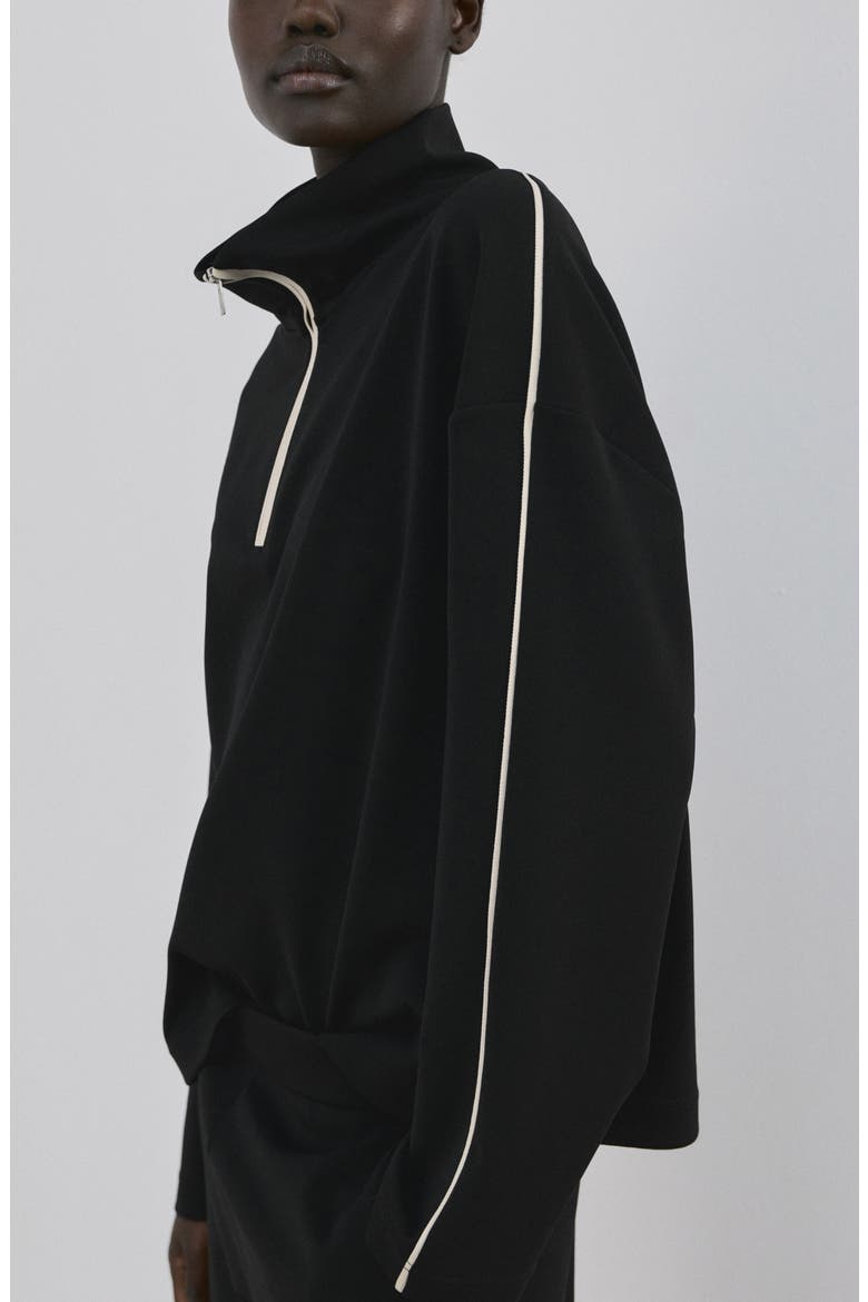 Half Zip Sweatshirt, Main, color, BLACK
