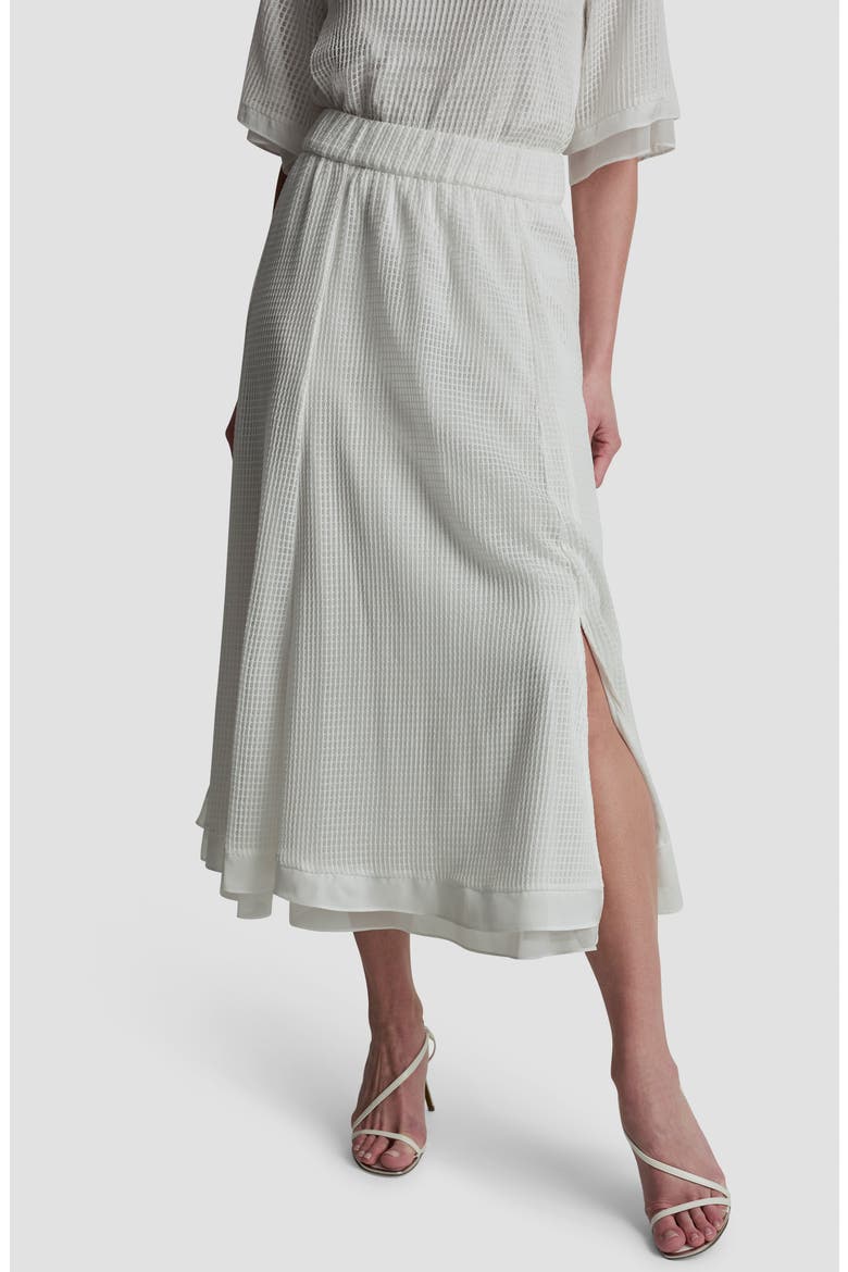 Windowpane A-Line Skirt, Alternate, color, IVORY