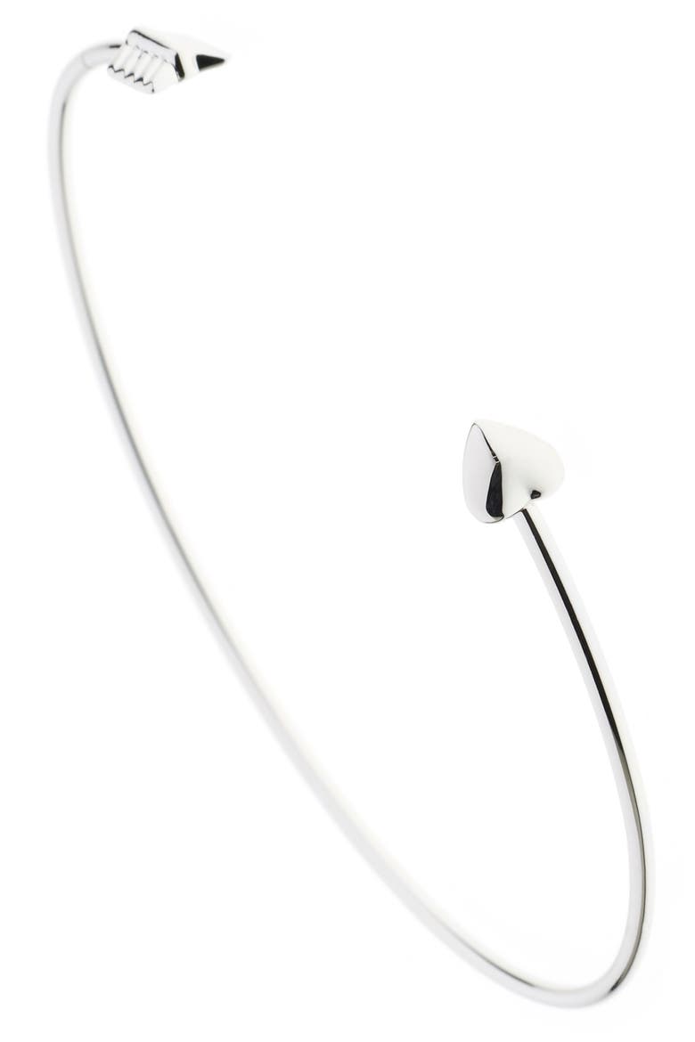 'Cupid's Arrow' Open Cuff, Alternate, color, SILVER