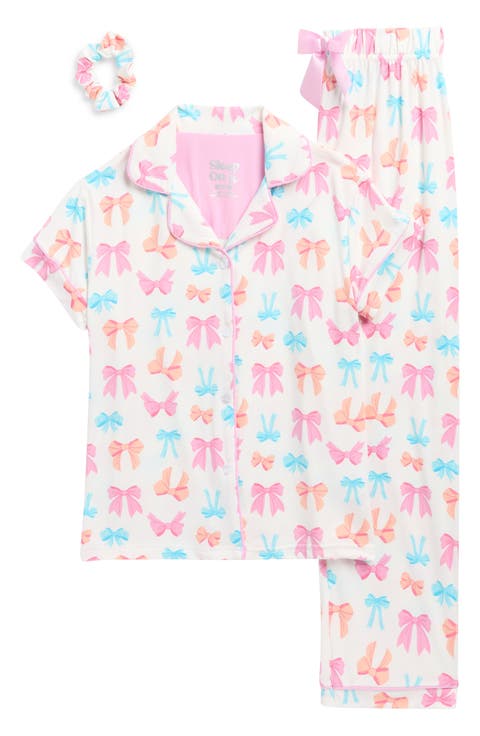 Kids' Two-Piece Coat Pajamas & Scrunchie Set (Big Kid)