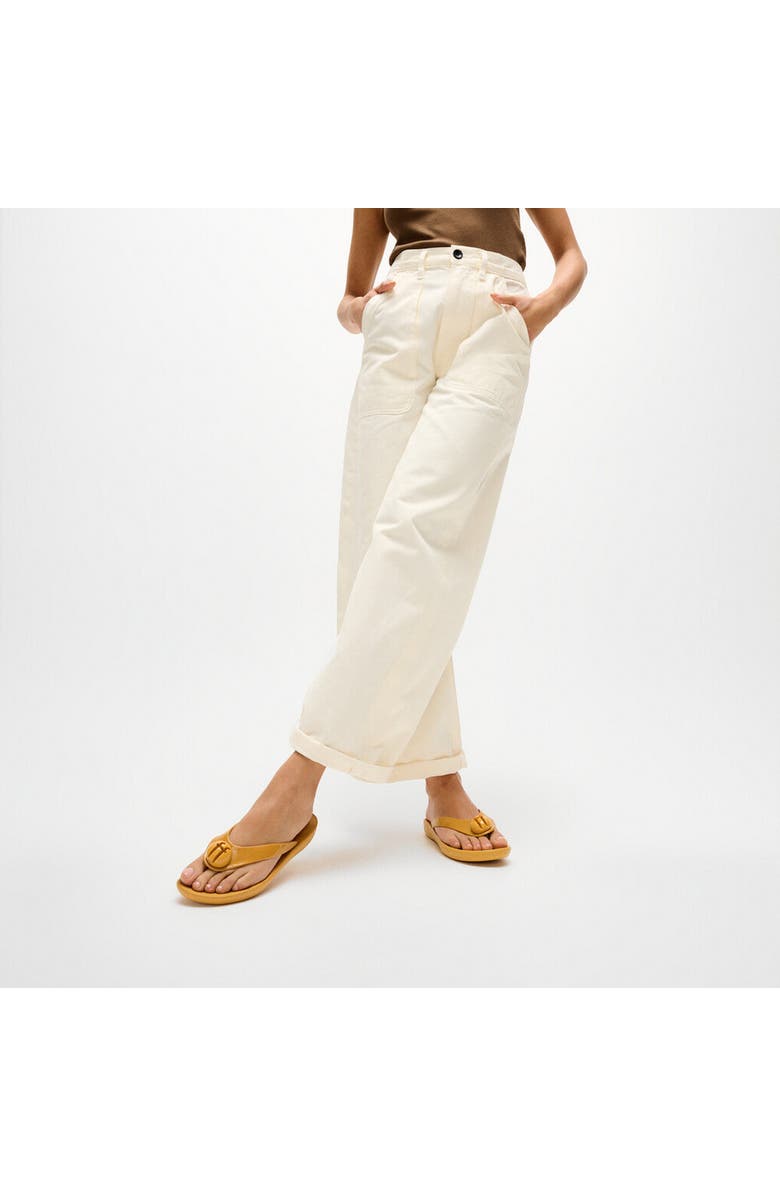 FitFlop Iqushion Glossy Flip-Flops, Alternate, color, Turmeric