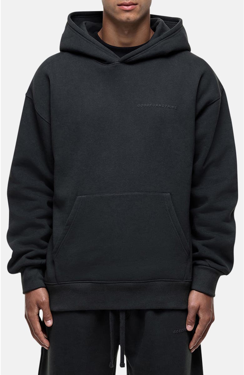 Good For Nothing Pirate Black Oversized Hoodie, Main, color, Black