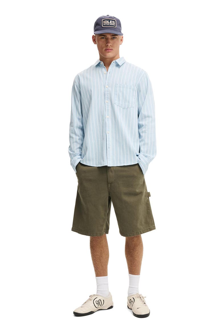 Men's Baggy Worker Short, Alternate, color, Military
