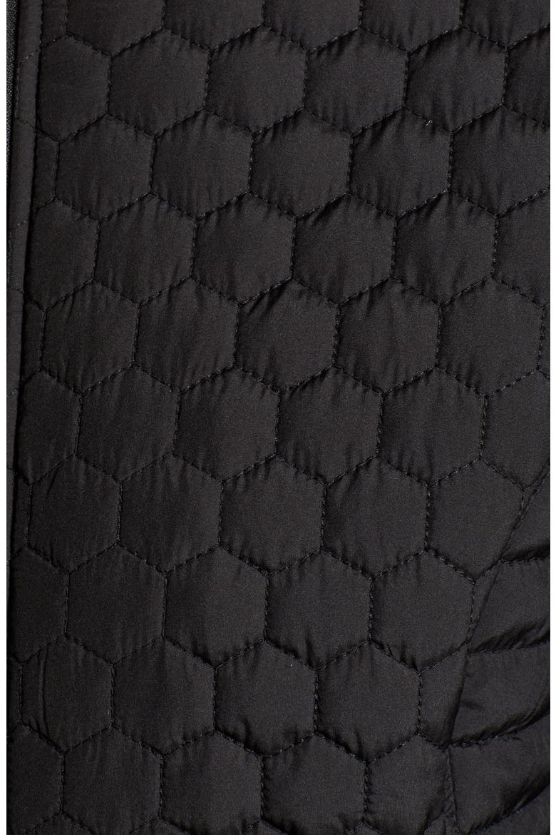 Honeycomb Quilted Moto Jacket, Alternate, color, BLACK