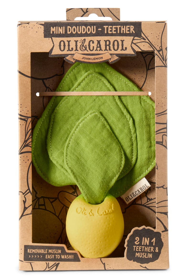 Lemon Mini Doudou Teether, Main, color, NO COLOR