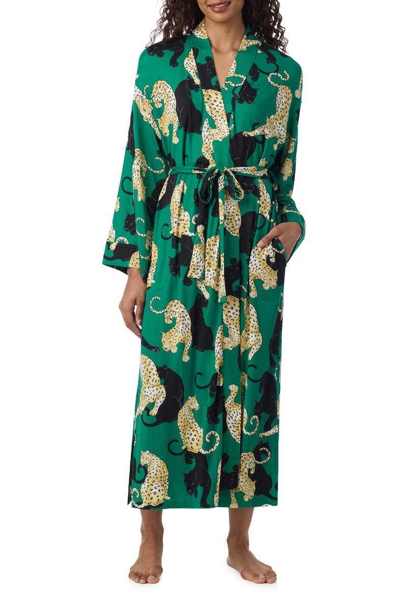 Print Long Robe, Alternate, color, GRN PRT