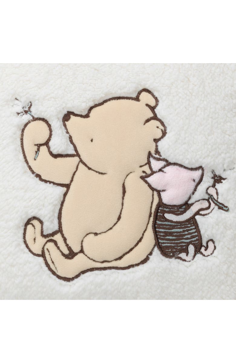 Lambs & Ivy Storytime Pooh Soft Faux Shearling Nursery Throw Pillow, Alternate, color, Cream