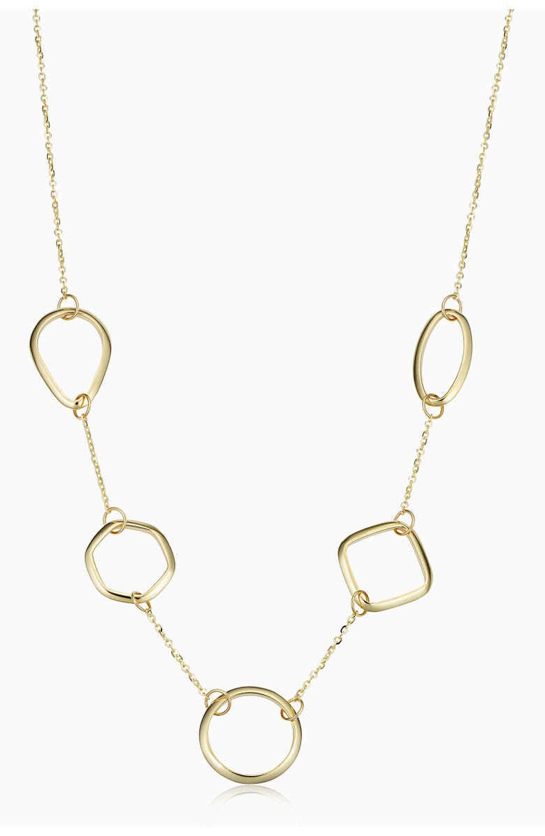 Oradina 14K Yellow Gold Riverdale Station Necklace, Main, color, Yellow Gold