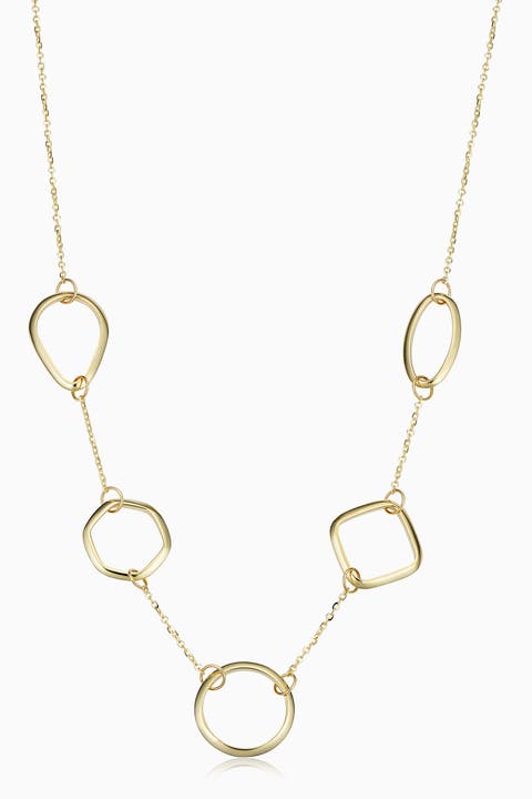 14K Yellow Gold Riverdale Station Necklace