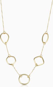 Oradina 14K Yellow Gold Riverdale Station Necklace