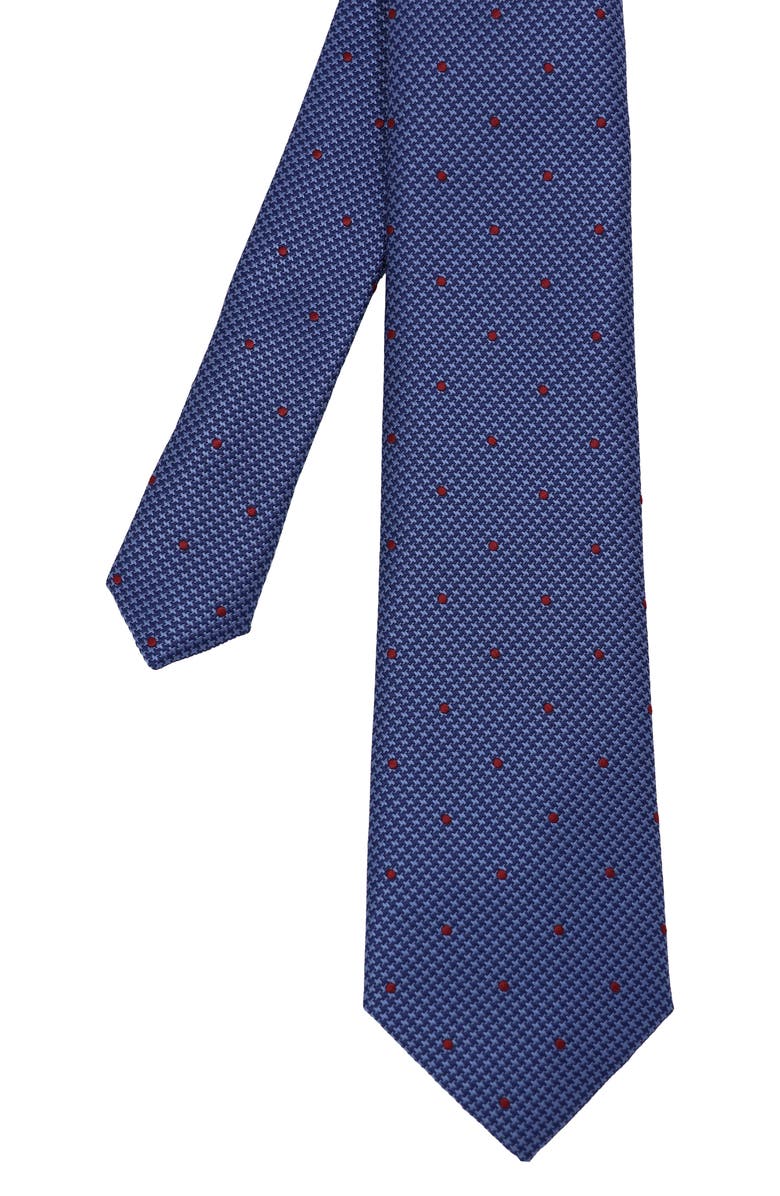 Ben Sherman Dot Print Tie, Alternate, color, Navy/ Burgundy
