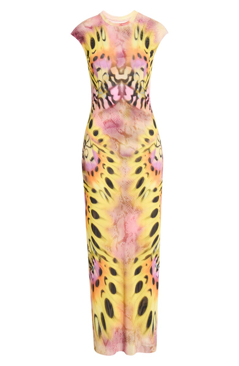 AFRM Mylo Print Maxi Dress, Alternate, color, Mauve Butterfly