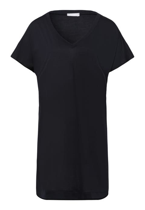 Laura Cotton Blend V-Neck Bigshirt