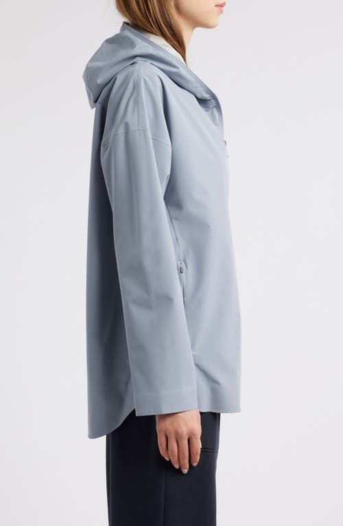 Save The Duck Dawa Water Repellent Hooded Rain Jacket In Rain Grey