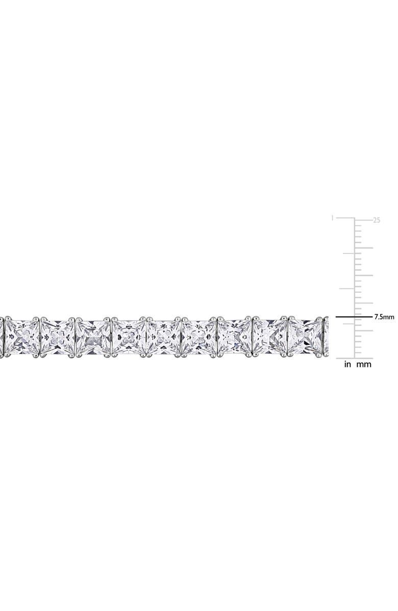 Julianna B. Lab-Created White Sapphire Square Tennis Bracelet, Alternate, color, Sterling Silver