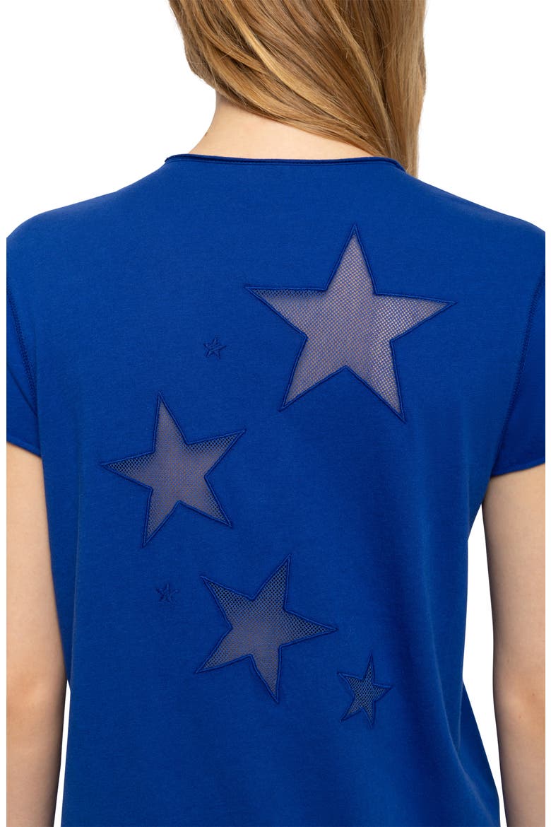 Story Fishnet Stars Cotton Tee, Alternate, color, ELECTRIC