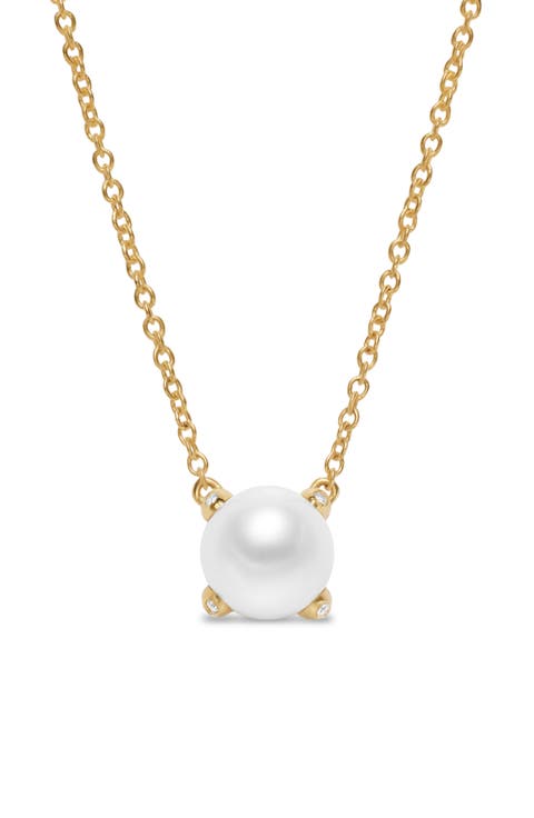 Pearl Classics Necklace with Diamonds, 6.5mm