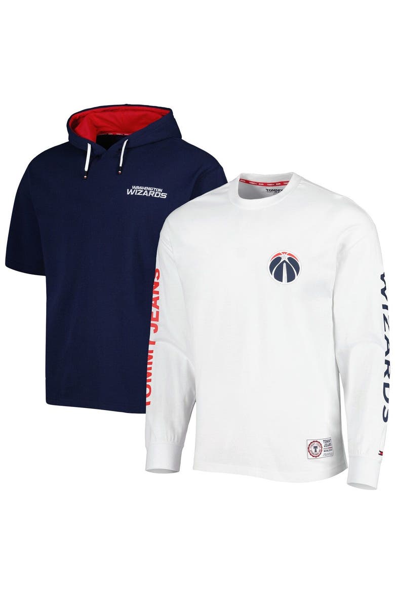 Men's Tommy Jeans Navy/White Washington Wizards Matthew 2-In-1 T-Shirt & Hoodie Combo Set, Main, color, Navy