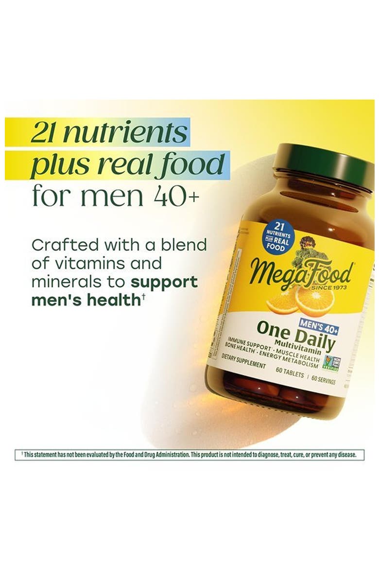 One Daily Multivitamin for Men 40+ with Methylated B12, Methylfolate. Vegetarian, 30 Tablets, Alternate, color, None